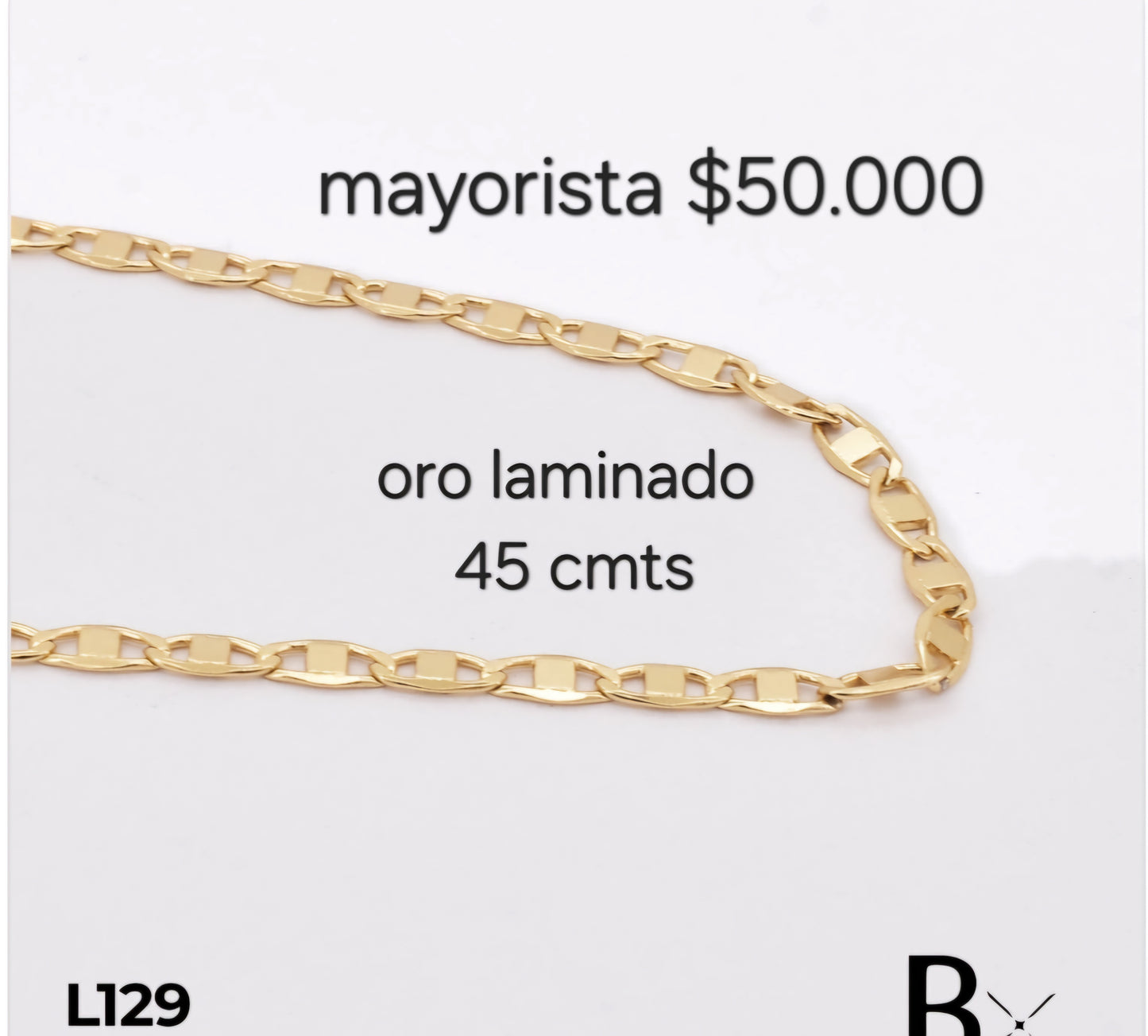 Cadena en oro laminado L129