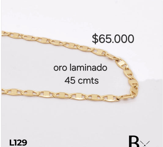 Cadena en oro laminado L129