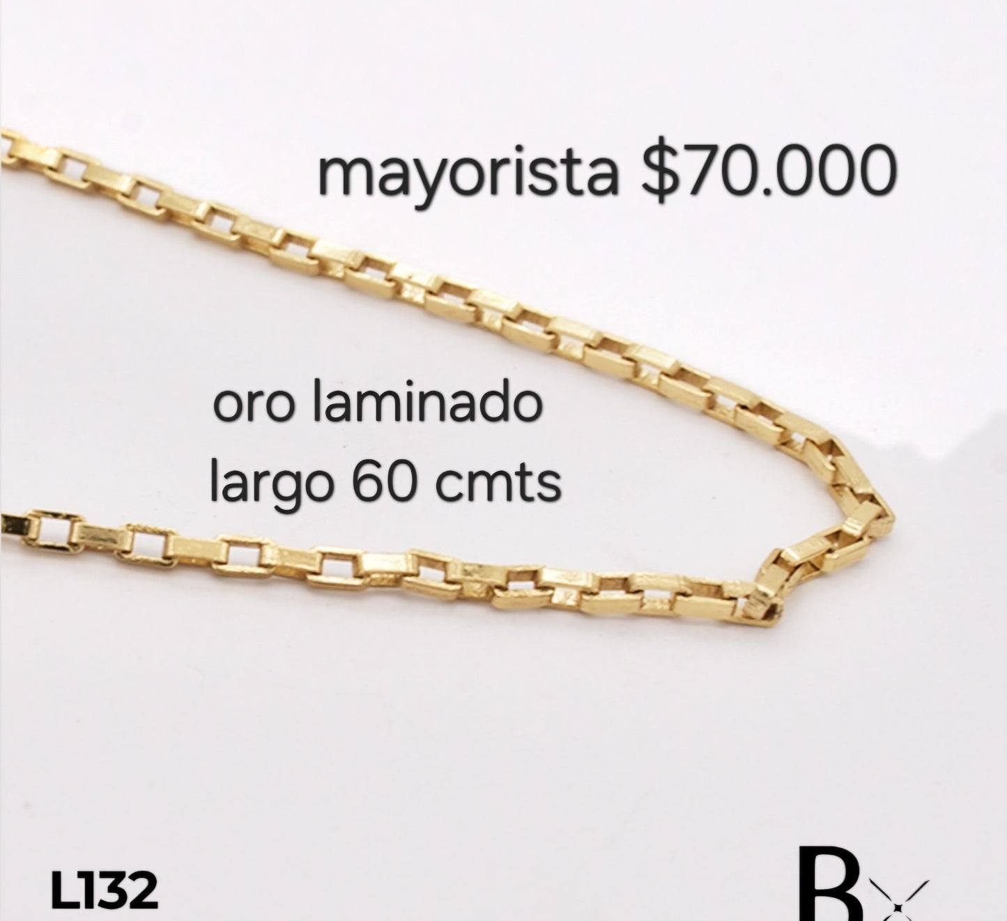 Cadena en oro laminado L132