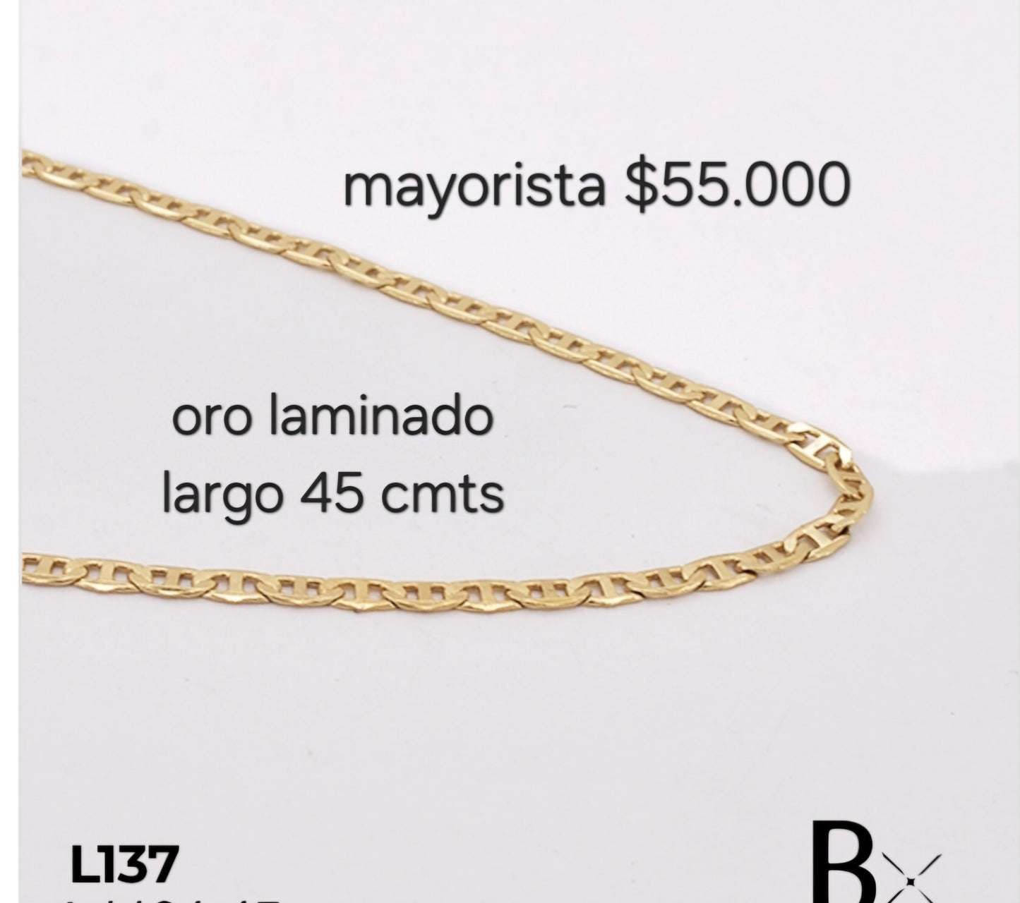 Cadena en oro laminado L137