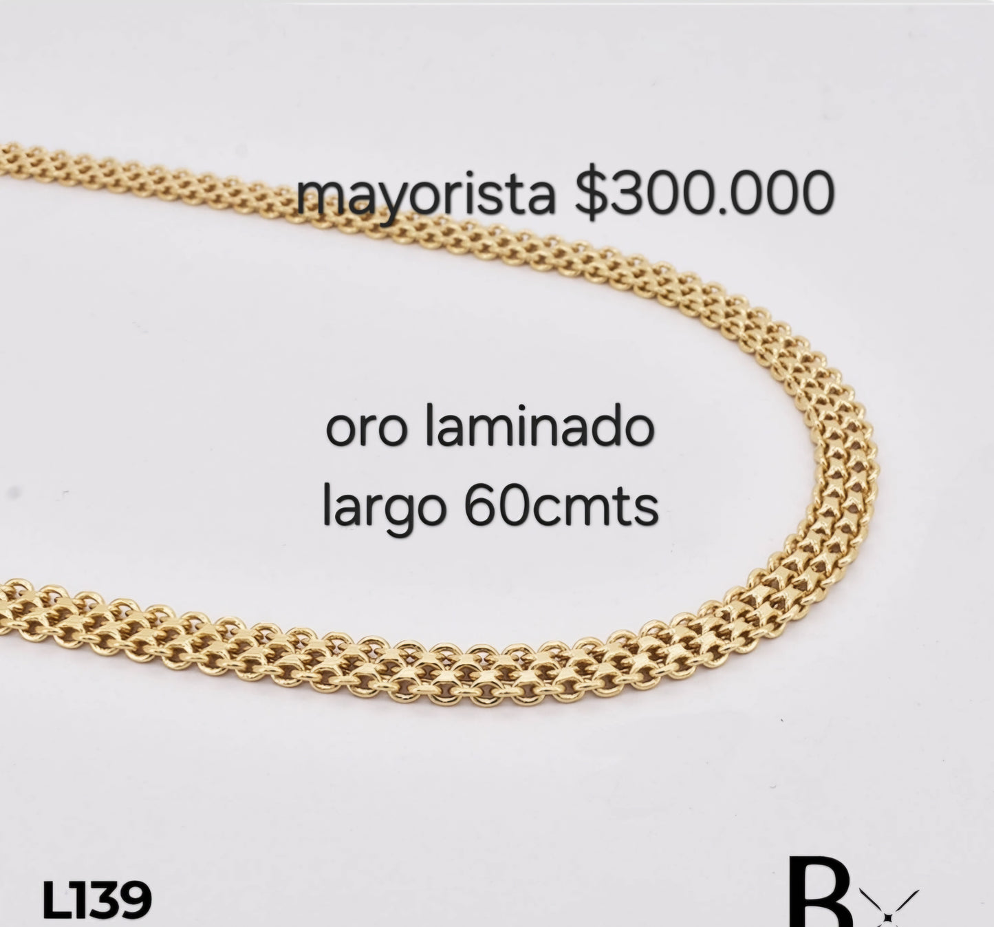 Cadena en oro laminado L139