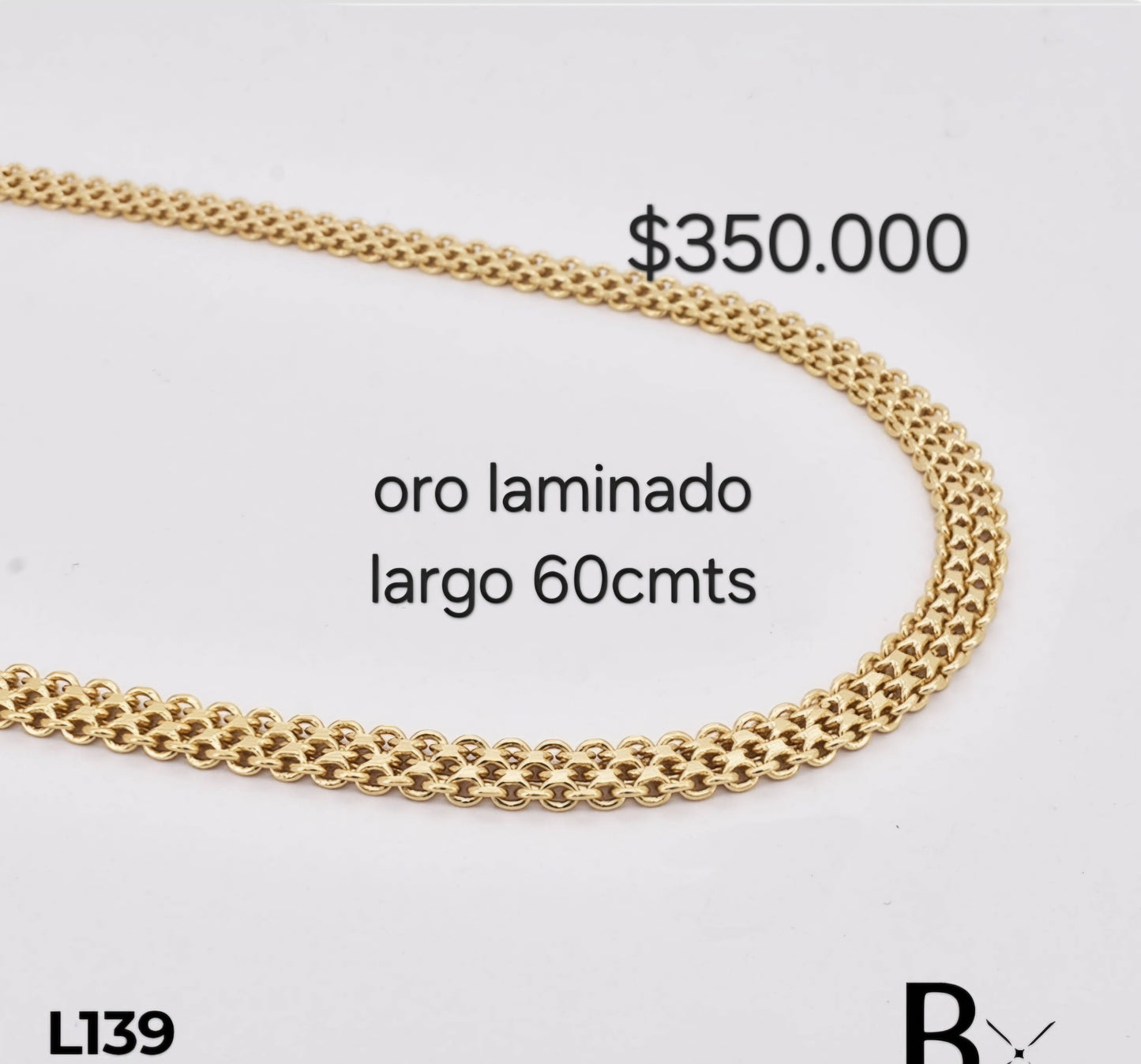 Cadena en oro laminado L139