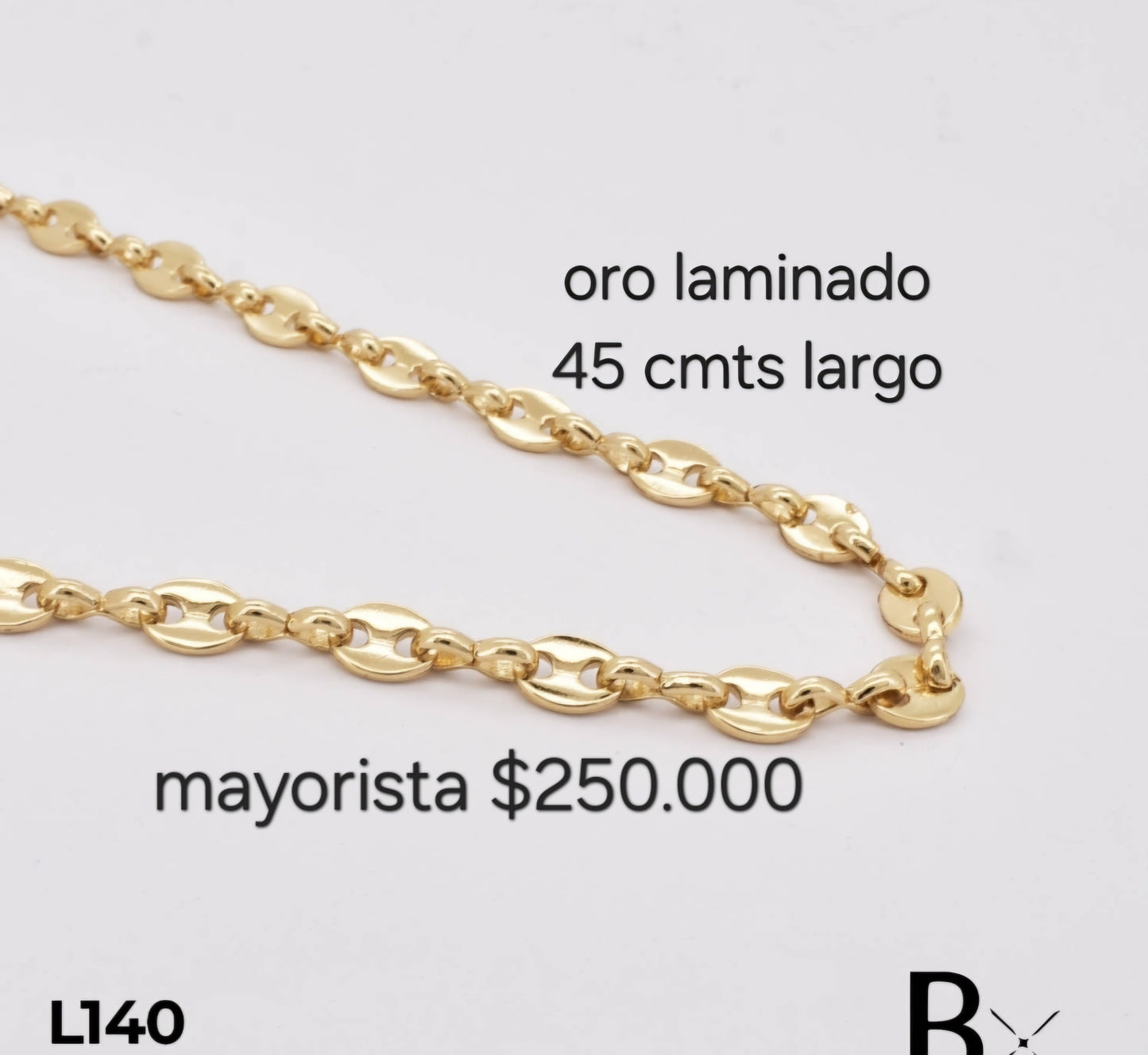 Cadena en oro laminado L140