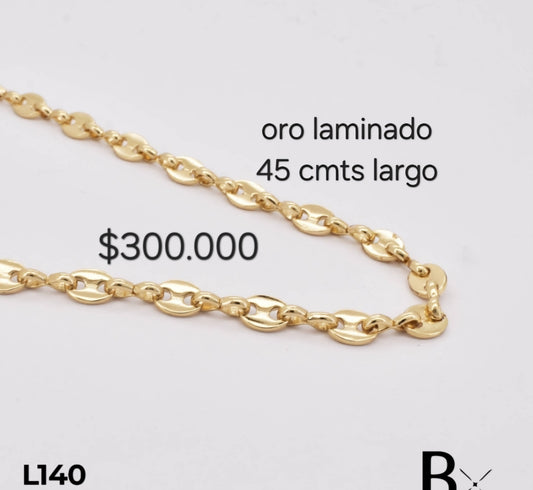 Cadena en oro laminado L140