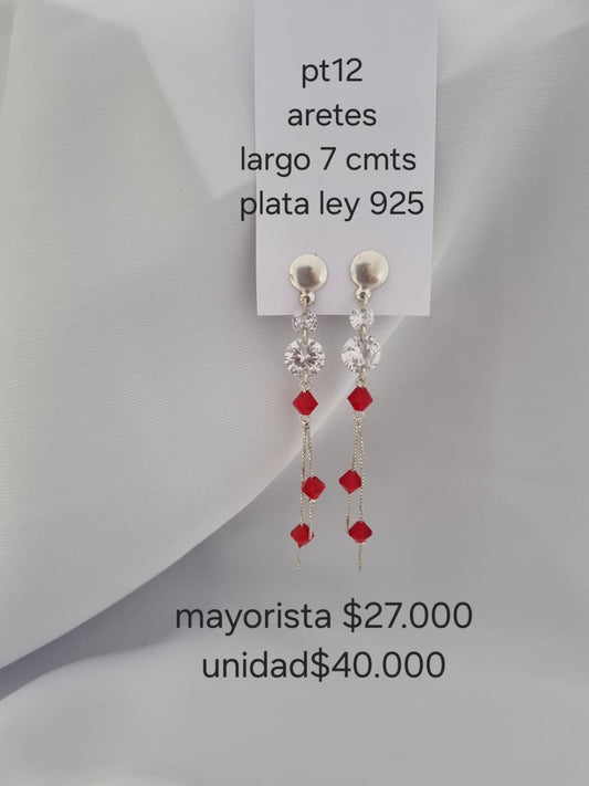 pt12 Aretes  En Plata ley 925 Precio Mayorista