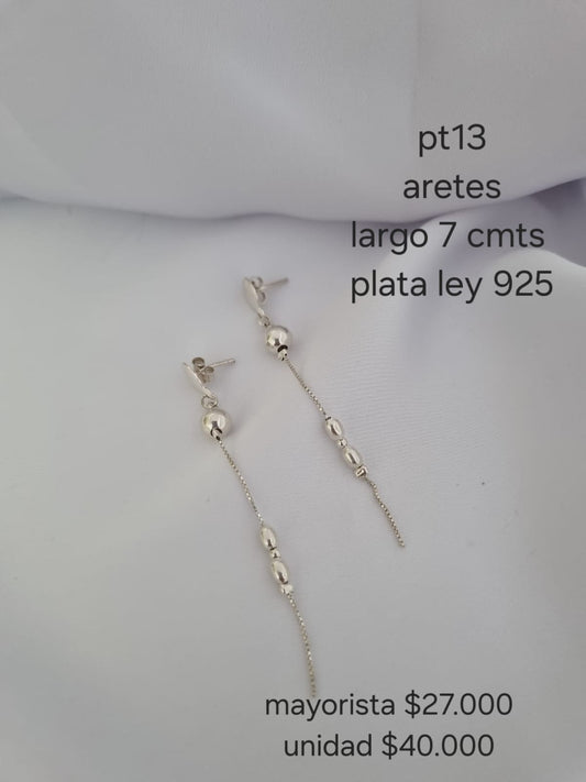 pt13 Aretes  En Plata ley 925 Precio Mayorista