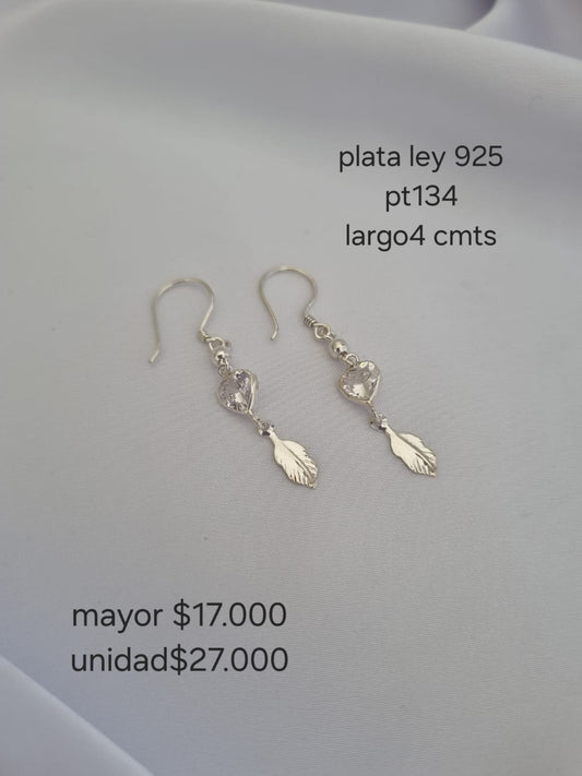 Pt 134 aretes en plata ley 925 precio mayorista