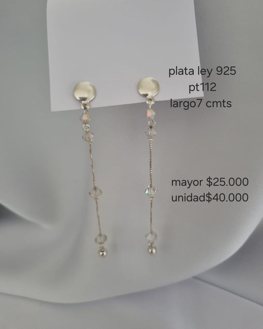 Pt 112 Aretes en plata ley 925 precio mayorista