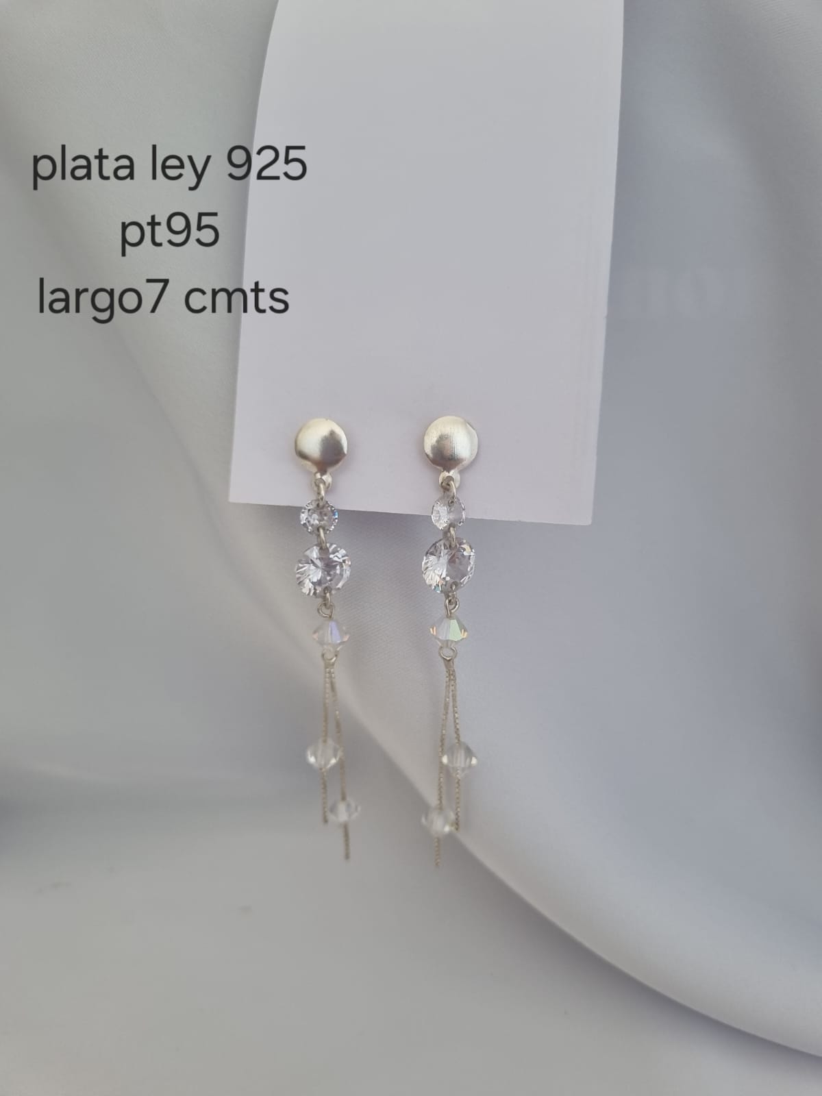 Pt 95 Aretes en plata ley 925 precio mayorista