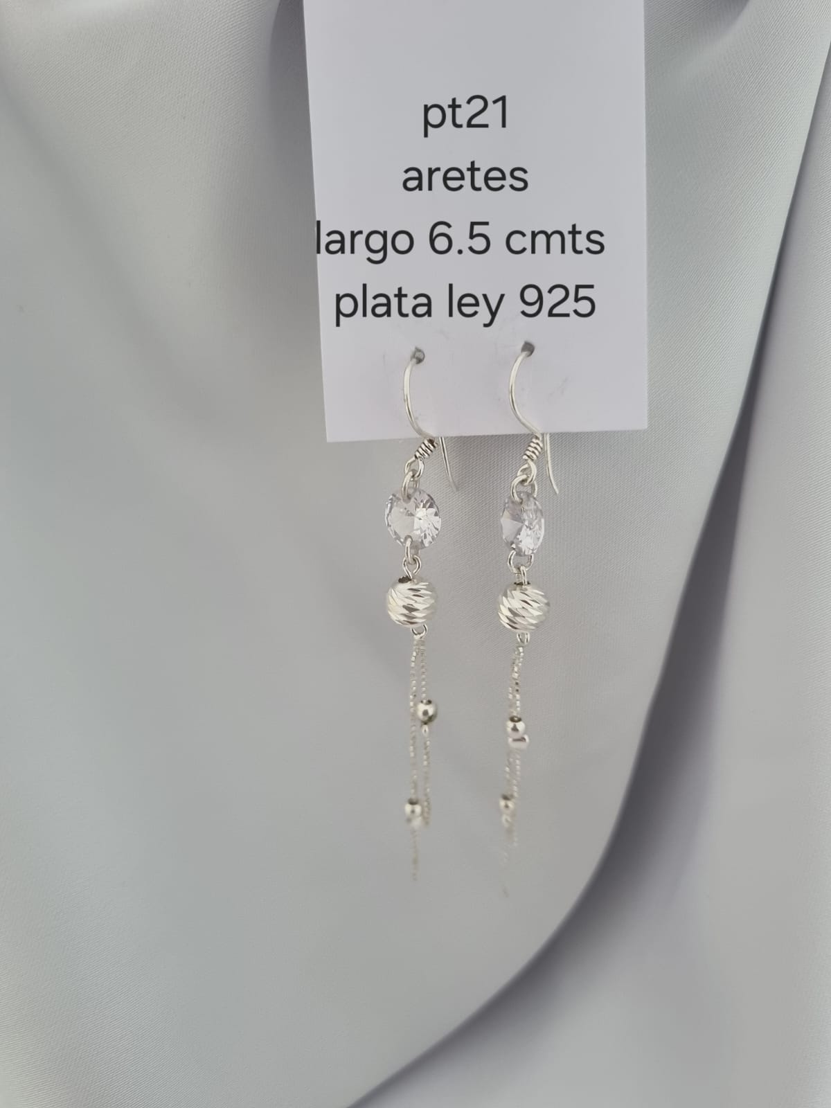 Pt 21 Aretes en plata ley 925 precio mayorista