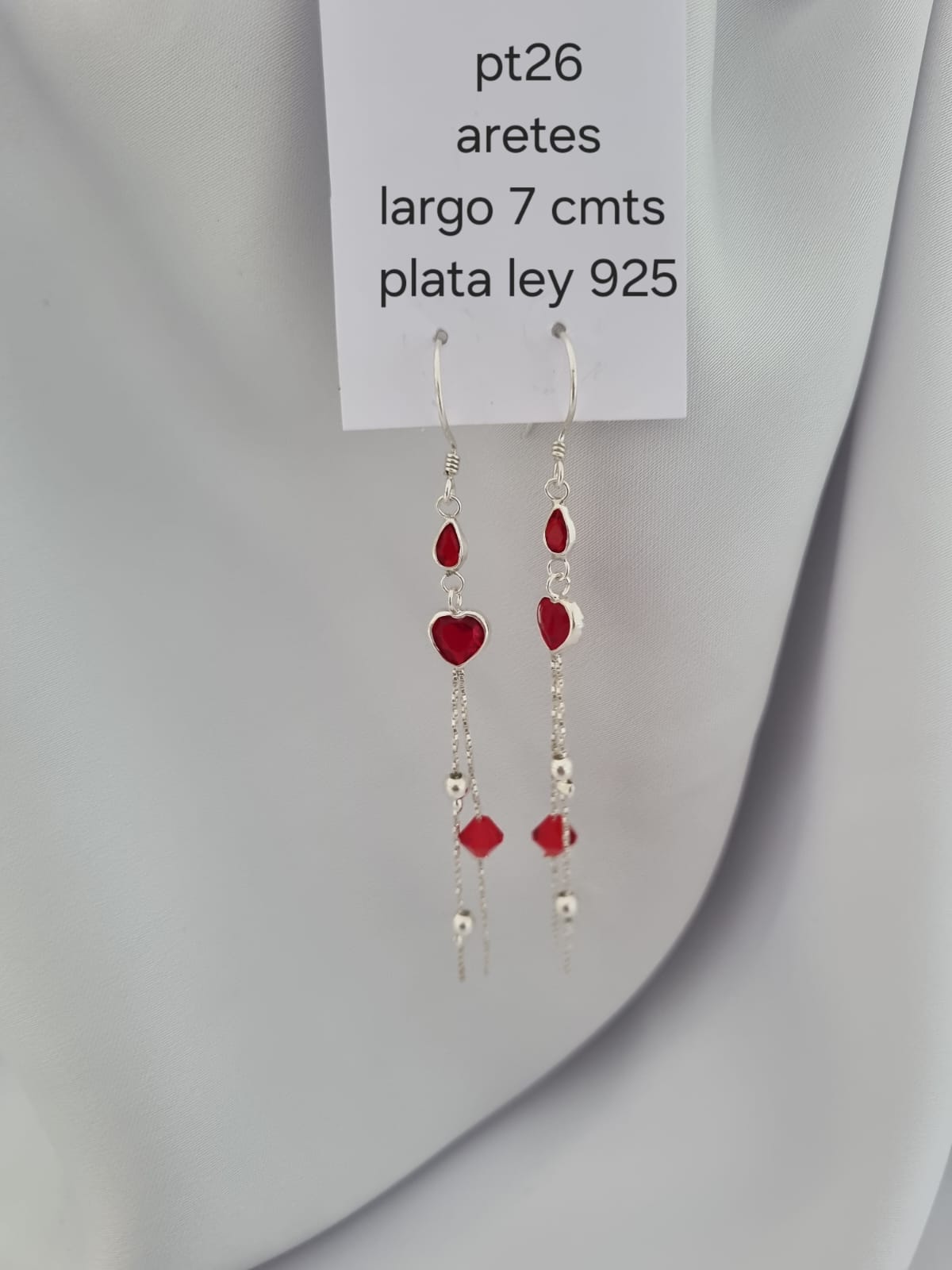 Pt 26 Aretes en plata ley 925 precio mayorista