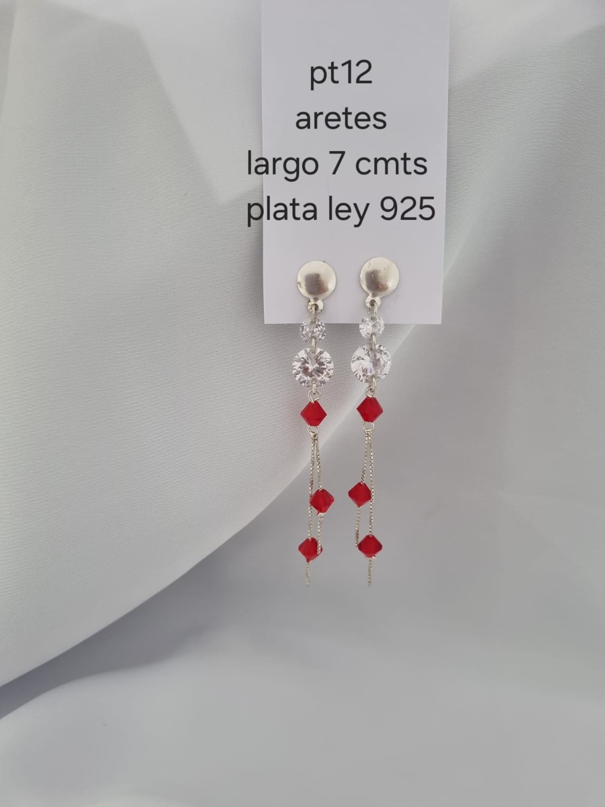 Pt 12 Aretes en plata ley 925 precio mayorista