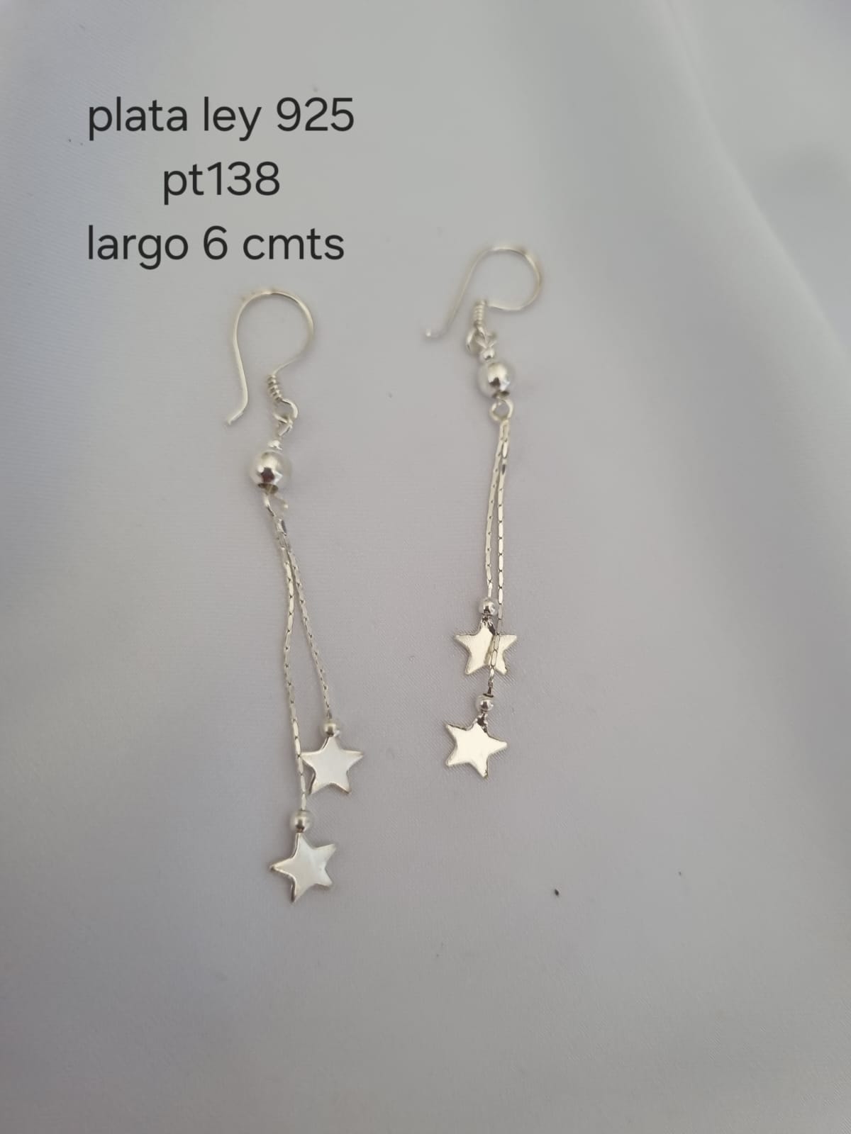 Pt 138 aretes en plata ley 925 precio mayorista